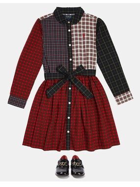 POLO RALPH LAUREN KIDS Junia checked cotton dress